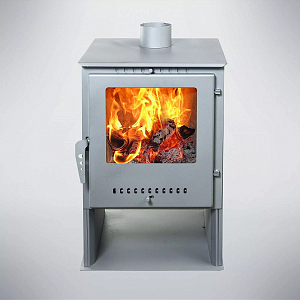 Печь-Камин Варвара "ГАРМОНИЯ 105 (Графит)" (Стальная 3D футеровка)