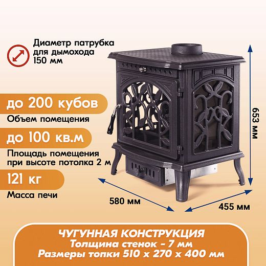 02 Печь камин FireWay Demetra 2000х2000